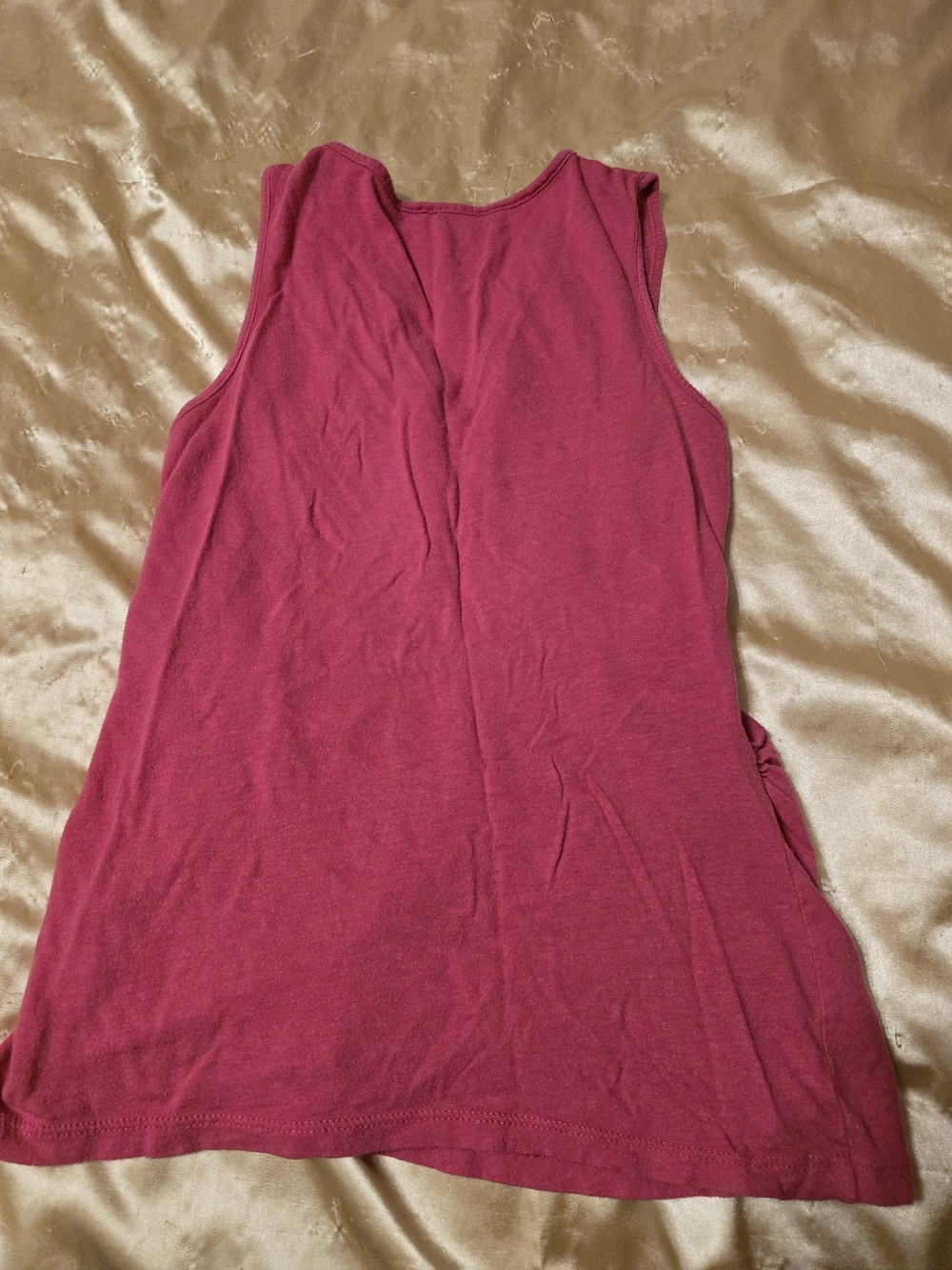 Deletta Raspberry Pink Ruffle V-Neck Tank - Picture 2 of 3